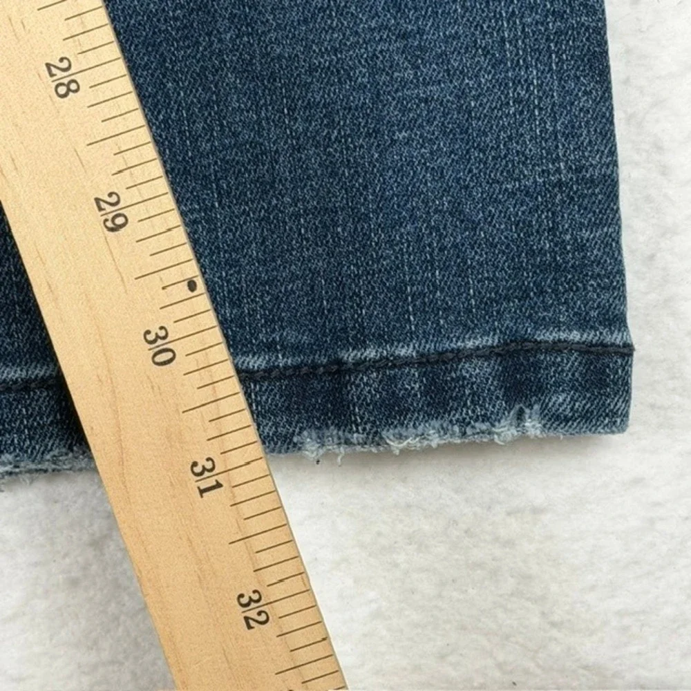 TK Axel Slim Boot Jeans Mens 34x32 Medium Wash Blue Stretch Embroidered Pockets